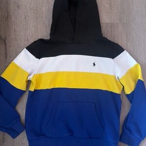 Polo by Ralph Lauren Boys Blocked Double Knit Hoodie sweatshirt Large 14-16